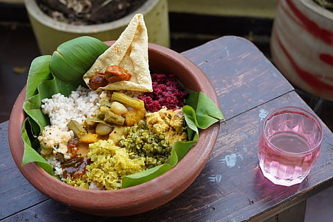 "Chatti Choru" is a unique interpretation on the traditional sadhya thali
